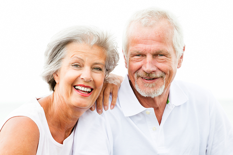 happy smiling couple with great teeth